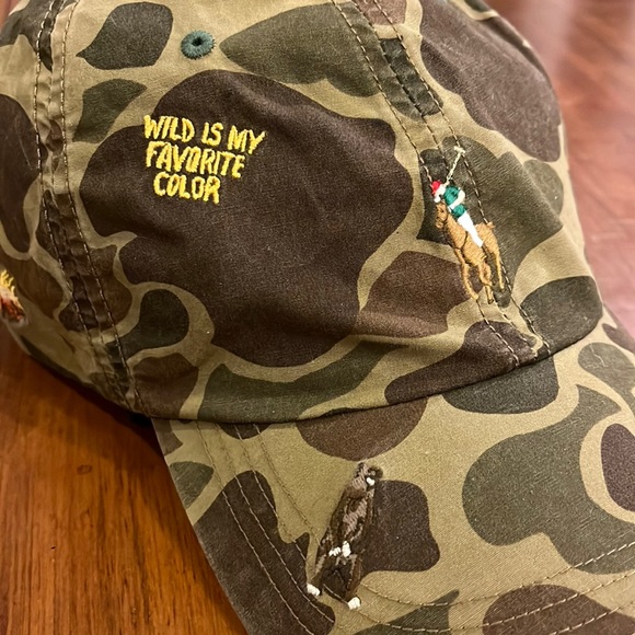 Polo Ralph Lauren Bear Sportsman camo camouflage Hat Cap Size Men’s Big and Tall - Picture 9 of 16